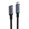 PRZEDŁUŻENIE KABLA USB-C BASEUS MĘSKI DO ŻEŃSKI HIGH DEFINITION 10GBPS, 1M (CZARNY)