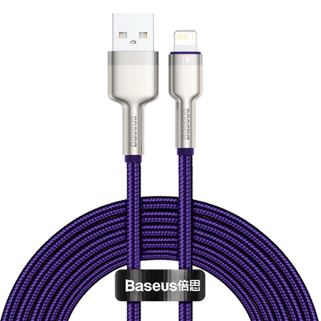 KABEL USB DO LIGHTNING BASEUS CAFULE, 2.4A, 2M (FIOLETOWY)