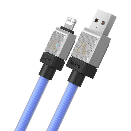 KABEL SZYBKO ŁADUJĄCY BASEUS USB-A DO LIGHTNING COOLPLAY SERIES 2M, 2.4A (NIEBIESKI)