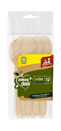 ŁYŻKI JAN NIEZBĘDNY ZIELONY DOM 8571049547 DREWNIANE 12 SZT
