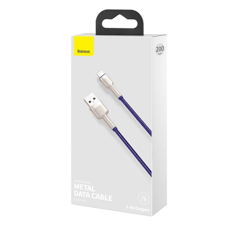 KABEL USB DO LIGHTNING BASEUS CAFULE, 2.4A, 2M (FIOLETOWY)