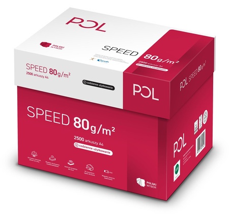 PAPIER KSERO A4 80G IPK POLSPEED POLSP080X267 BIAŁY 153 CIE KLASA C 500 ARK