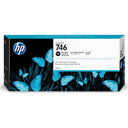 HP ORYGINALNY INK / TUSZ P2V82A, HP 746, PHOTO BLACK, 300ML, HP HP DESIGNJET Z6, Z9+