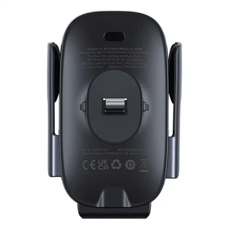 Uchwyt samochodowy z ładowarką Baseus MilkyWay Pro 15W (czarny)