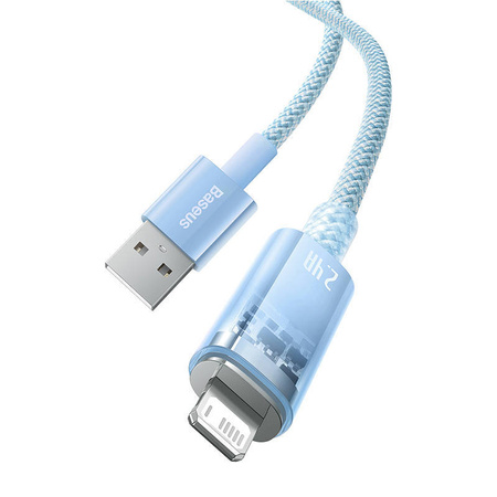 Kabel szybko ładujący Baseus Explorer USB do Lightning 2.4A 1M (niebieski)