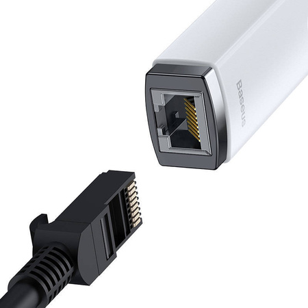 ADAPTER SIECIOWY BASEUS LITE SERIES USB-C DO RJ45 (BIAŁY)