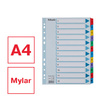 PRZEKŁADKI 1-12 A4 ESSELTE MYLAR 100162 MIX KARTON 160G