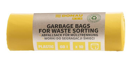 WORKI LDPE DO SEGREGACJI DONAU ECO ŻÓŁTE 60L 10SZT.