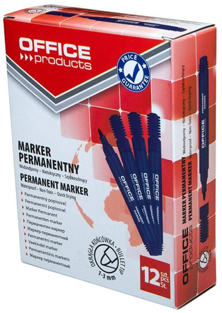 MARKER PERMANENTNY OFFICE PRODUCTS NIEBIESKI OKRĄGŁA 1-3MM