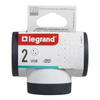LEGRAND ROZGAŁĘZIACZ OBROTOWY 2XP+Z +USB AC-B/C