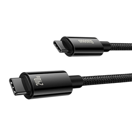 Kabel USB-C do USB-C Baseus Tungsten Gold 240W 3m (czarny)