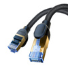 KABEL SIECIOWY W OPLOCIE KAT. 7 BASEUS ETHERNET RJ45, 10GBPS, 0,5M (CZARNY)