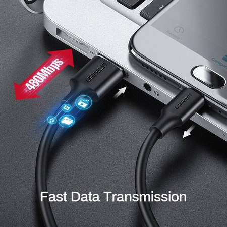 Kabel USB do Micro USB UGREEN US289 QC 3.0 2.4A 0.50m (biały)