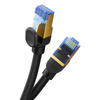 KABEL SIECIOWY W OPLOCIE KAT. 7 BASEUS ETHERNET RJ45, 10GBPS, 2M (CZARNY)