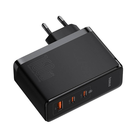 ŁADOWARKA SIECIOWA BASEUS GAN5 PRO 2XUSB-C + USB, 160W (CZARNA)