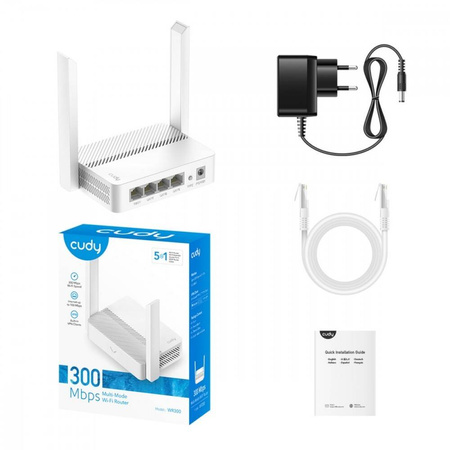 CUDY ROUTER WIFI WR300 N300 4XLAN 1XWAN