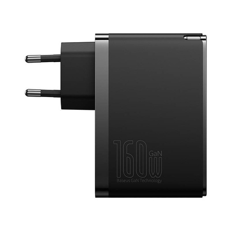 ŁADOWARKA SIECIOWA BASEUS GAN5 PRO 2XUSB-C + USB, 160W (CZARNA)