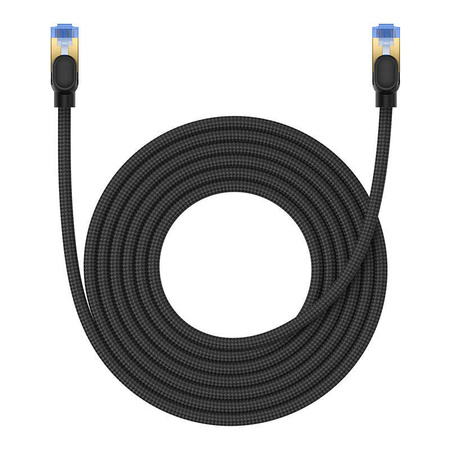 KABEL SIECIOWY W OPLOCIE KAT. 7 BASEUS ETHERNET RJ45, 10GBPS, 5M (CZARNY)