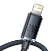 Kabel USB do Lightning Baseus Crystal Shine, 2.4A, 2m (czarny)