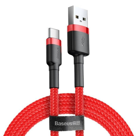 Kabel USB do USB-C Baseus Cafule 2A 2m (czerwony)