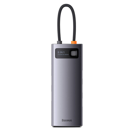 HUB 8W1 BASEUS STARJOY SERIES, USB-C DO HDMI + 3 X USB 3.1 + USB-C PD + RJ45 + MICROSD/SD