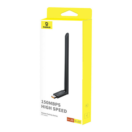 ADAPTER WIFI Z ANTENĄ BASEUS FASTJOY 150MBPS (CZARNY)