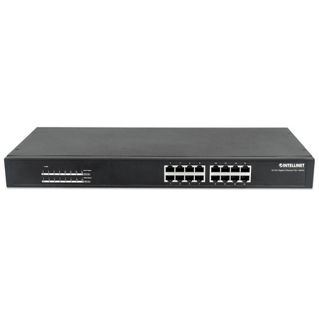 INTELLINET PRZEŁĄCZNIK GIGABIT 16X 1000MBPS RJ45 POE+ 220W RACK 19