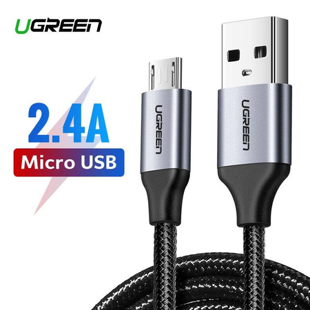 KABEL USB DO MICRO USB UGREEN  US290 QC 3.0 2.4A 1.5M (CZARNY)