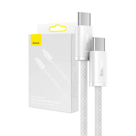 KABEL USB-C DO USB-C BASEUS DYNAMIC, 100W, 2M (BIAŁY)