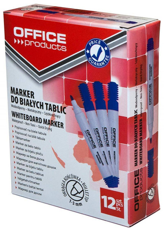 MARKER SUCHOŚCIERALNY OFFICE PRODUCTS NIEBIESKI OKRĄGŁA 1-3MM