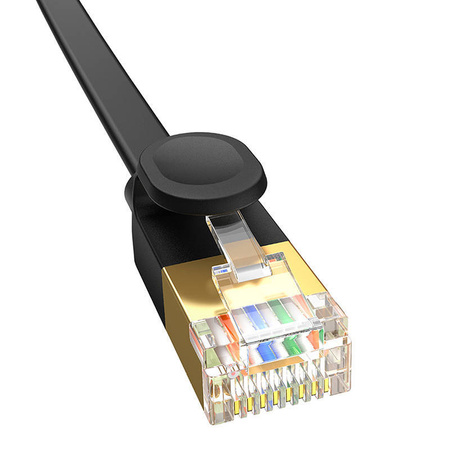 PŁASKI KABEL SIECIOWY BASEUS ETHERNET RJ45, GIGABIT, CAT.7, 3 M (CZARNY)