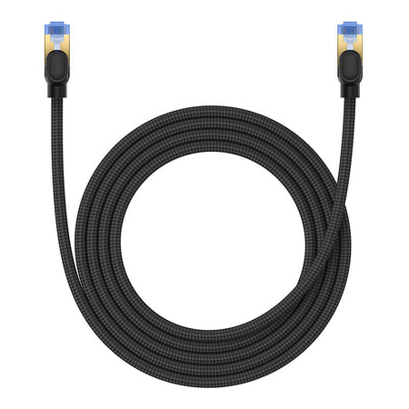 KABEL SIECIOWY W OPLOCIE KAT. 7 BASEUS ETHERNET RJ45, 10GBPS, 2M (CZARNY)