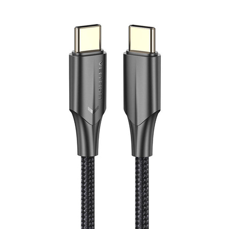 KABEL USB-C 2.0 DO USB-C VENTION TAUBH 2M, 3A, LED CZARNY