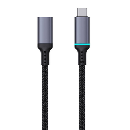 PRZEDŁUŻENIE KABLA USB-C BASEUS MĘSKI DO ŻEŃSKI HIGH DEFINITION 10GBPS, 1M (CZARNY)