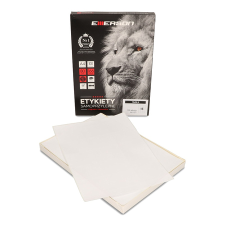 ETYKIETY SAMOPRZYLEPNE 70X50.8MM EMERSON 021 QCT BIAŁE 100ARK*15SZT