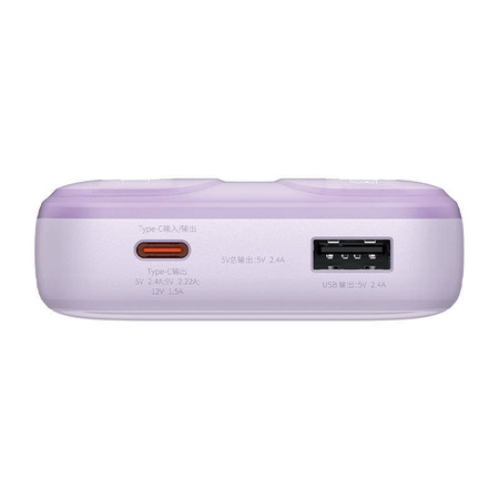 POWERBANK BASEUS COMET Z KABLEM USB DO USB-C, 10000MAH, 22.5W (FIOLETOWY)