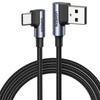 Kabel USB-C do USB-A 2.0 kątowy UGREEN US176, 3A, 3m (czarny)