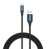 KABEL USB 2.0 A DO MICRO USB VENTION COLBD 3A 0,5M CZARNY