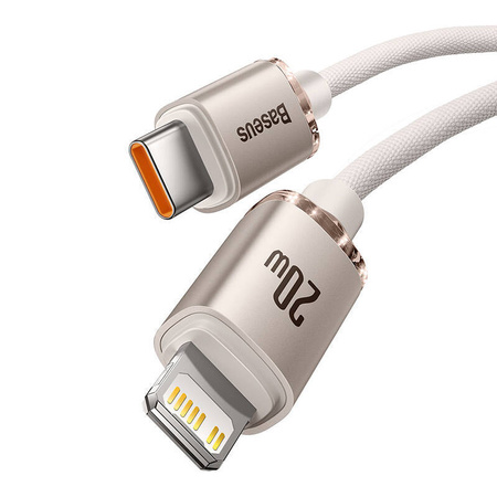 Kabel USB-C do iP Baseus Crystal Shine,  20W, 2m (różowy)