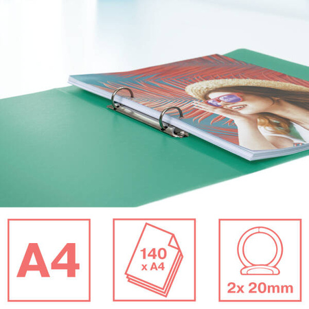 SEGREGATOR A4 ESSELTE COLOUR'BREEZE 626243 ZIELONY 2-RINGOWY 