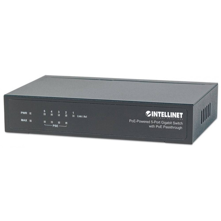 INTELLINET SWITCH GIGABIT 5X10/100/1000 RJ45 POE+ 1XPD 4XPSE 68W