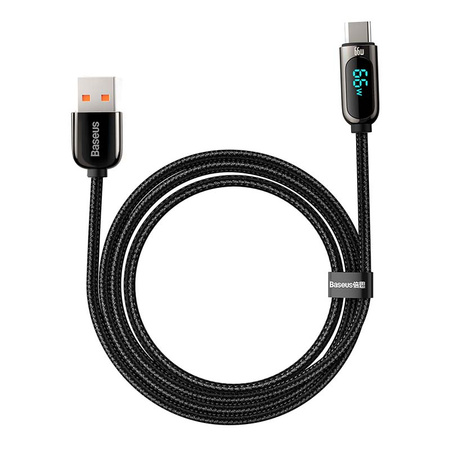 Kabel USB do USB-C Baseus Display, 66W, 2m (czarny)