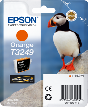 TUSZ ORYGINALNY EPSON T3249 C13T32494010 ORANGE  14 ML