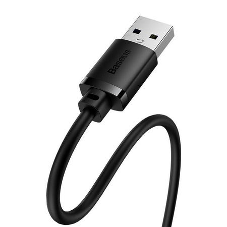 PRZEDŁUZACZ BASEUS USB 2.0 MĘSKI DO ŻEŃSKI, AIRJOY SERIES, 1.5M (CZARNY)