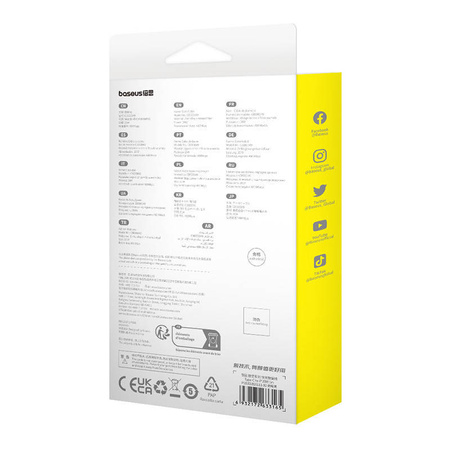 KABEL SZYBKIEGO ŁADOWANIA BASEUS USB C DO IP 20A,1M (CZARNY)