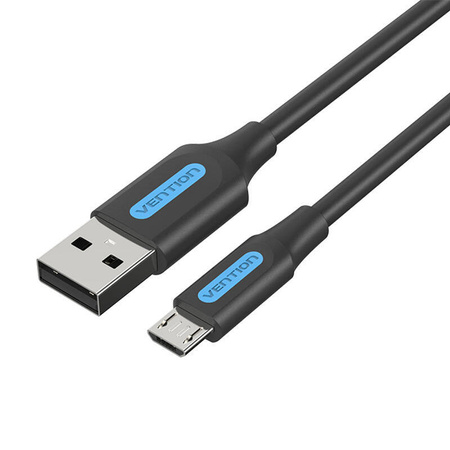 KABEL USB 2.0 A DO MICRO USB VENTION COLBI 3A 3M CZARNY