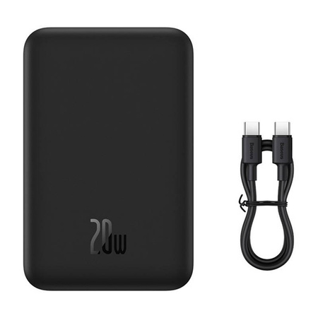 POWERBANK MAGNETYCZNY BASEUS MAGNETIC MINI 20000MAH, USB-C 20W MAGSAFE (CZARNY)