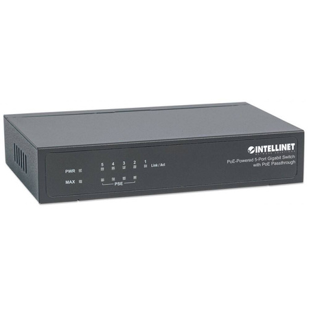 INTELLINET SWITCH GIGABIT 5X10/100/1000 RJ45 POE+ 1XPD 4XPSE 68W