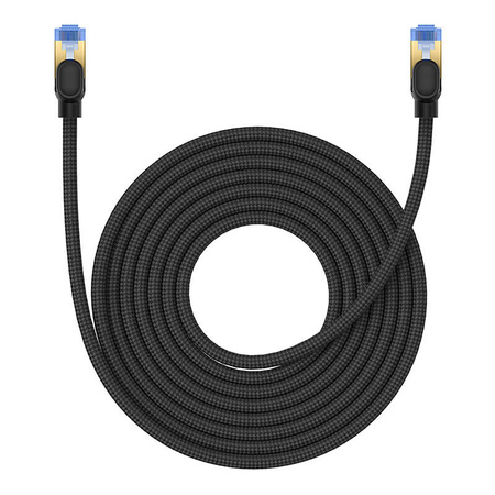 Kabel sieciowy w oplocie kat. 7 Baseus Ethernet RJ45, 10Gbps, 8m (czarny)