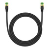 KABEL SIECIOWY W OPLOCIE KAT. 8 BASEUS ETHERNET RJ45, 40GBPS, 1,5M (CZARNY)